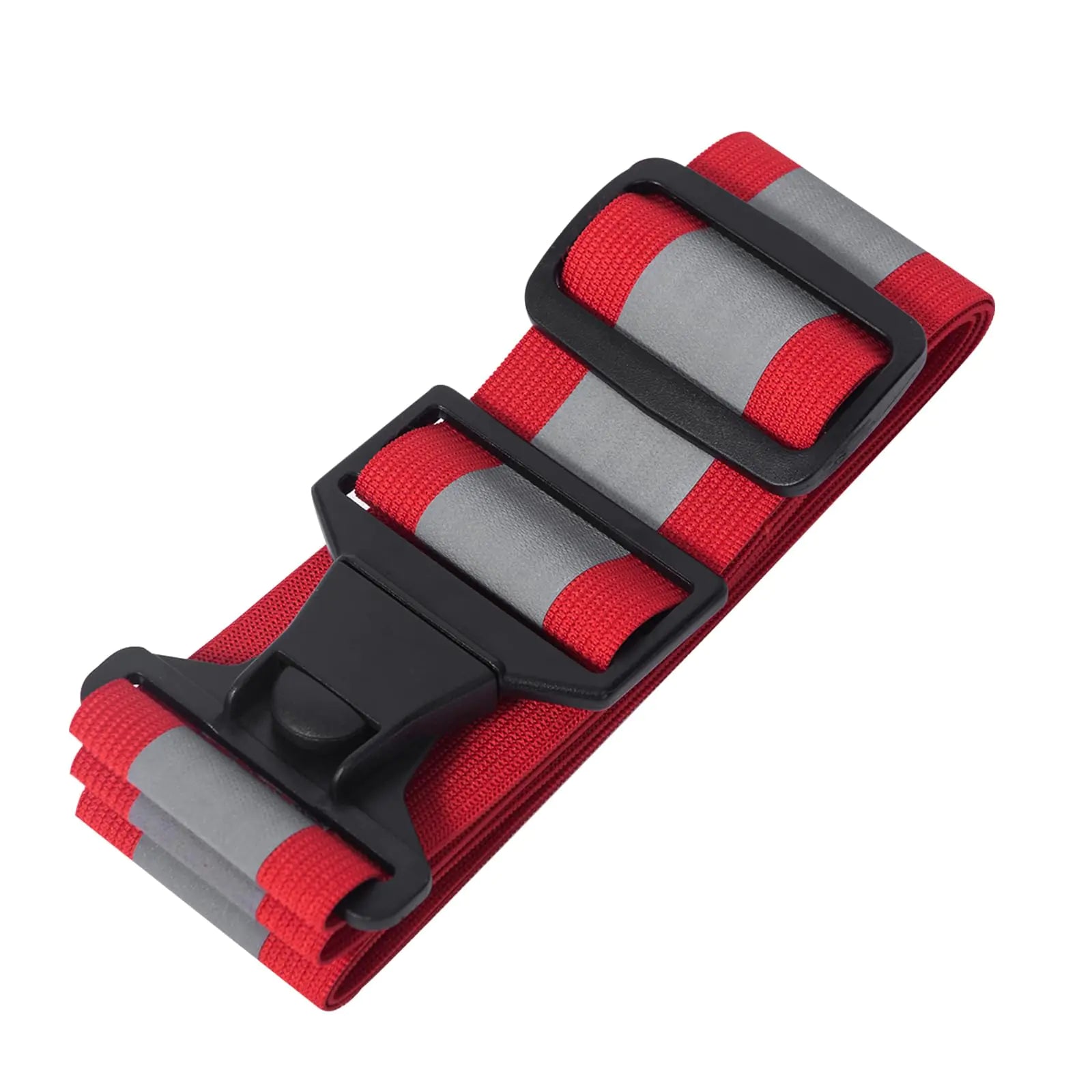 Glow Belt - Running Belt - Reflective Belt - PT Belt - Military Reflective Belt(YellowOrangeBlackWhite) (Red)