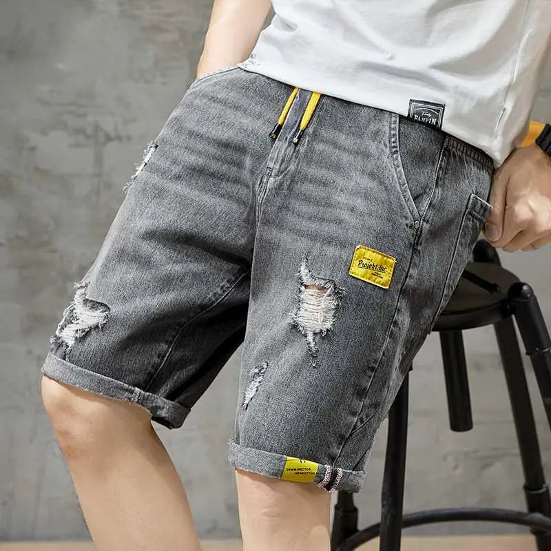 Men's Loose Five-Point Summer Denim Shorts