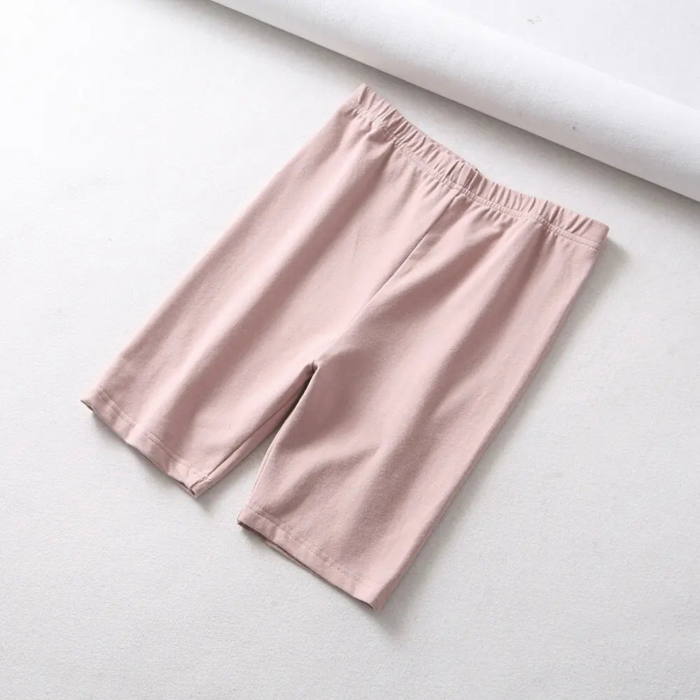 Women's Black Cotton Biker Shorts