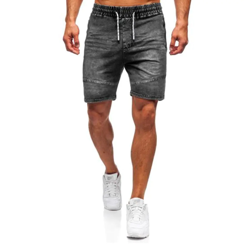 Men's Casual Elastic Denim Sports Shorts
