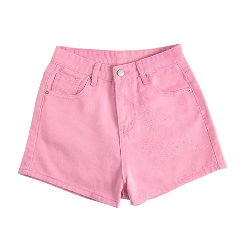 High Waist Women's Thin Denim Shorts