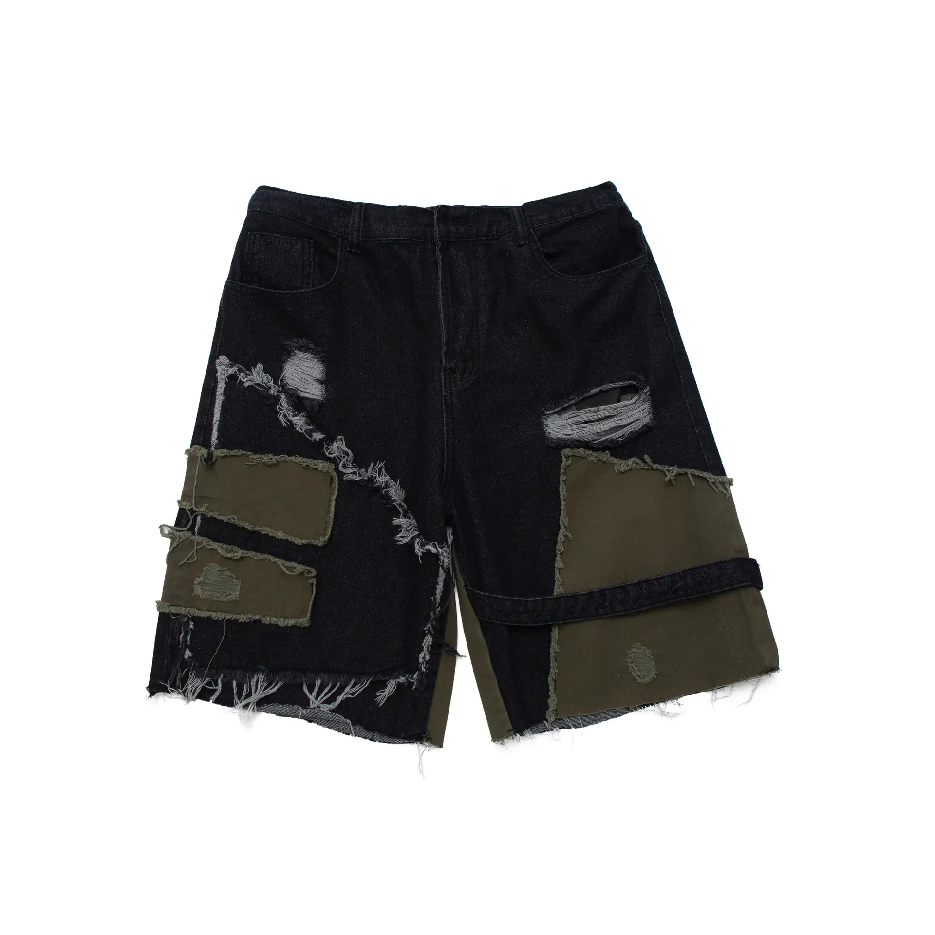 Loose Fit Denim Straight Summer Shorts for Men