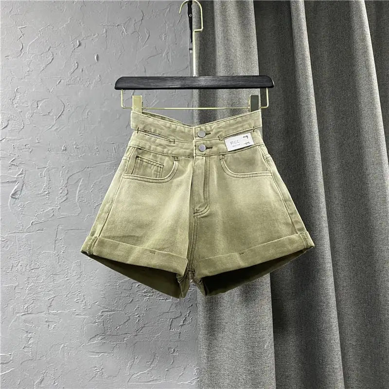 Women's Gradient Wide Leg Denim Shorts