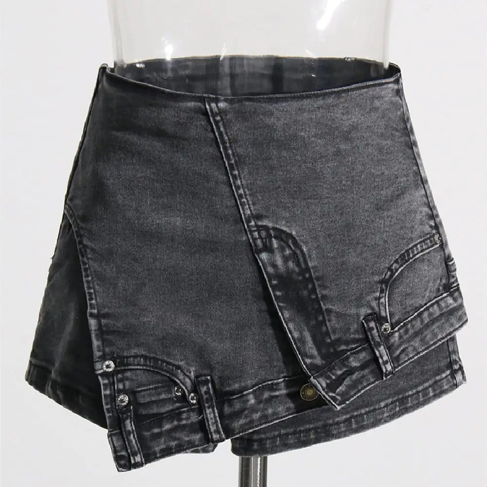Personalized Women's Denim Stitch Shorts