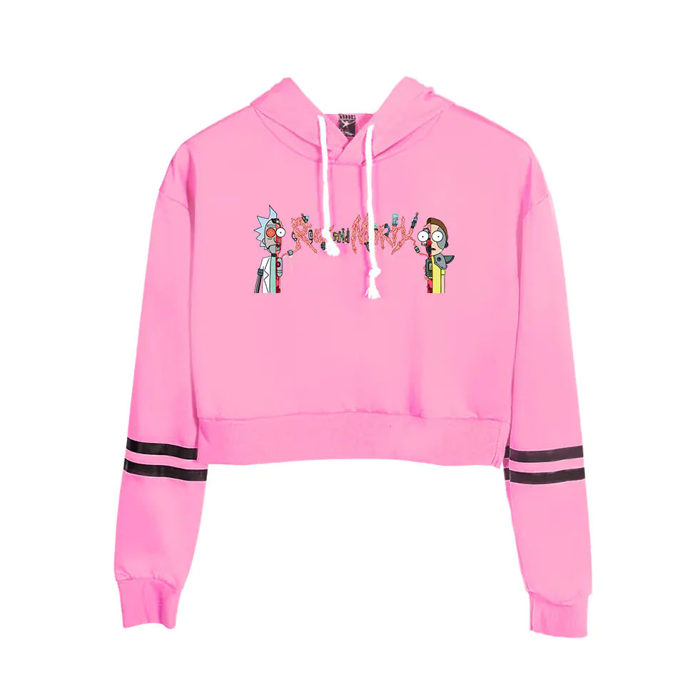 Customizable Long Sleeve Crop Hoodie for Women