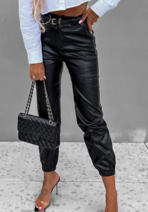 Casual PU Leather Pants for Women