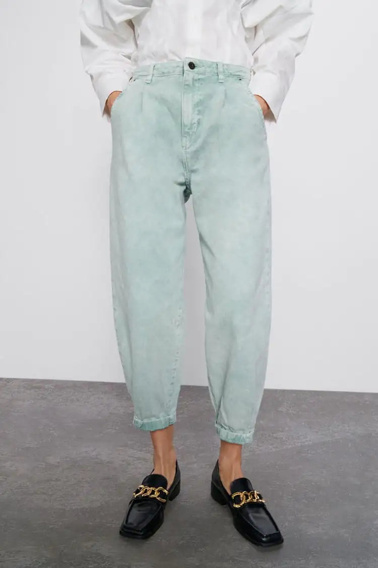 Multicolor Pleated Robe Pants for Women