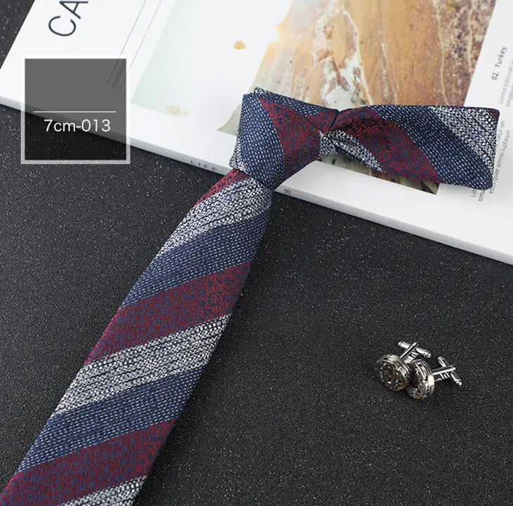 Casual Professional Striped Polyester Tie