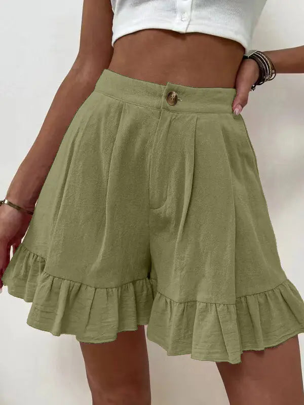 High Waist Women's Shorts - European and American Style