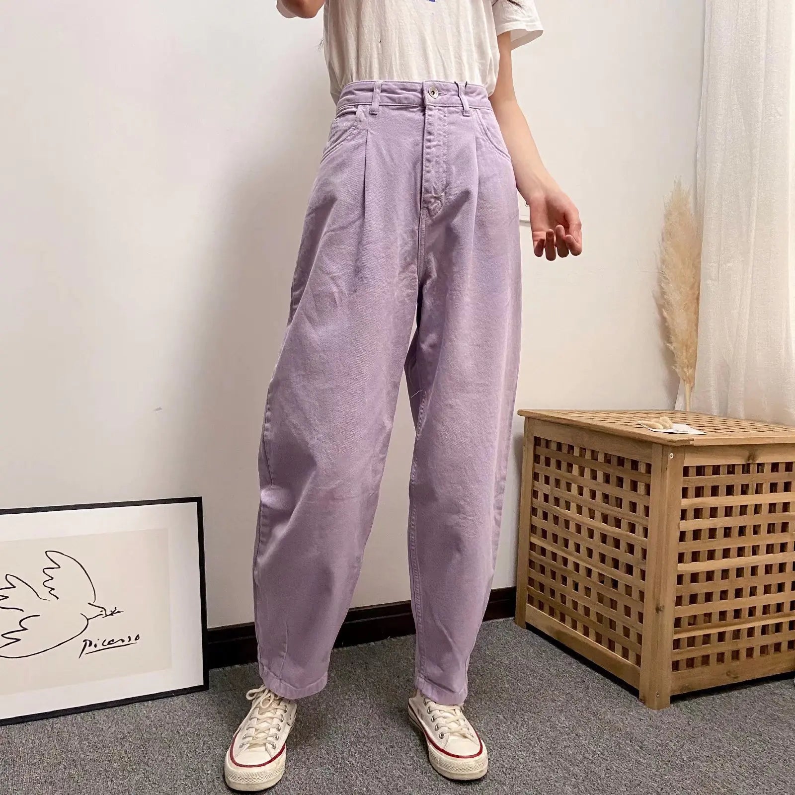 Multicolor Pleated Robe Pants for Women