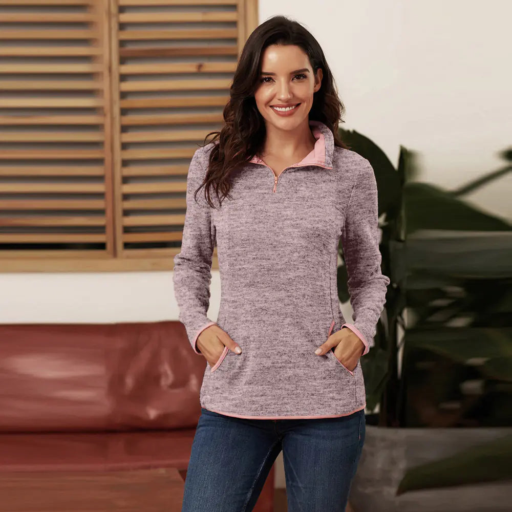 Zip Lapel Sweatshirt