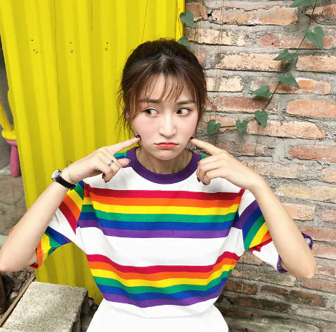 Rainbow Short Sleeve T-Shirt for Women
