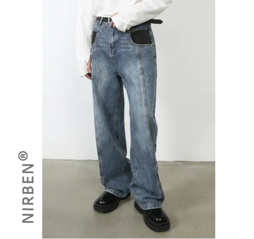 Vintage Men's Jeans with Unique Design