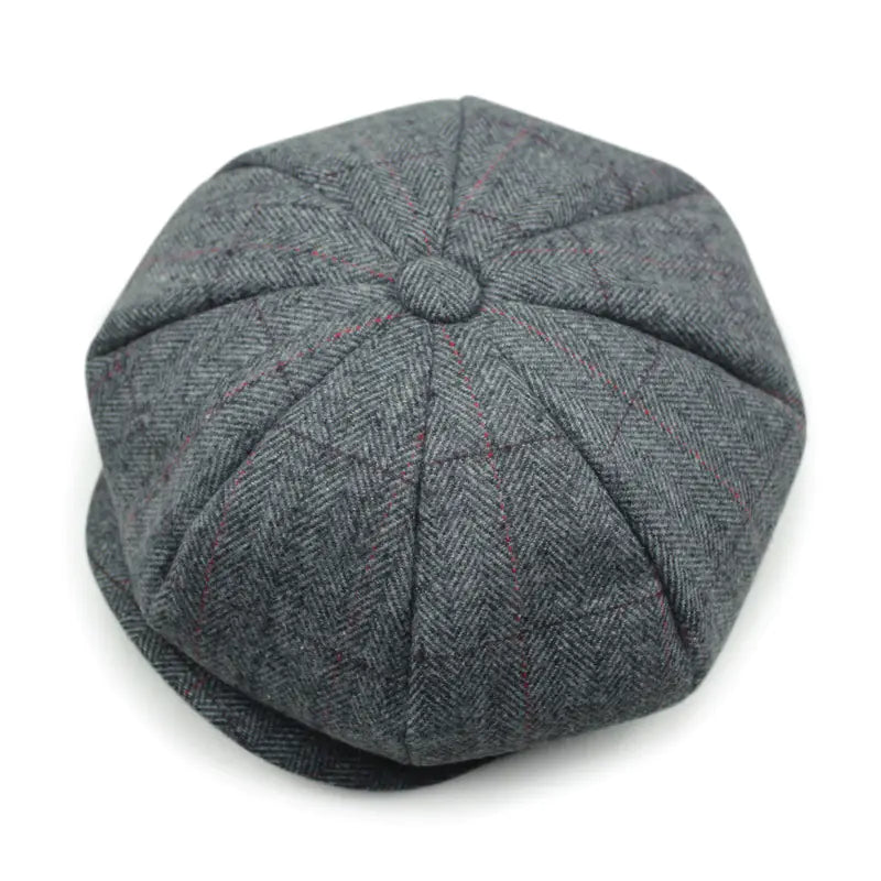 Men's Winter Painter Beret - Warm Octagonal Hat