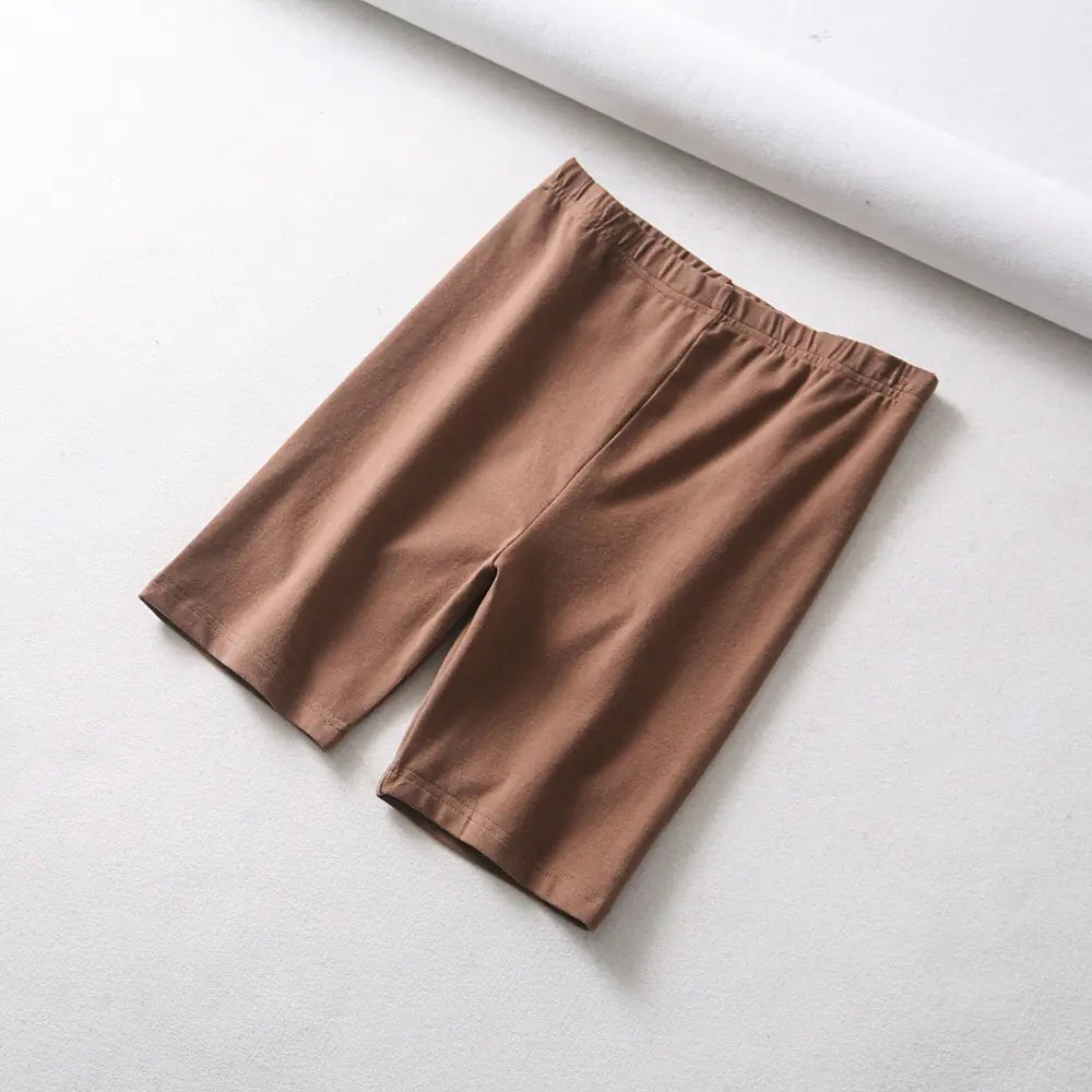 Women's Black Cotton Biker Shorts