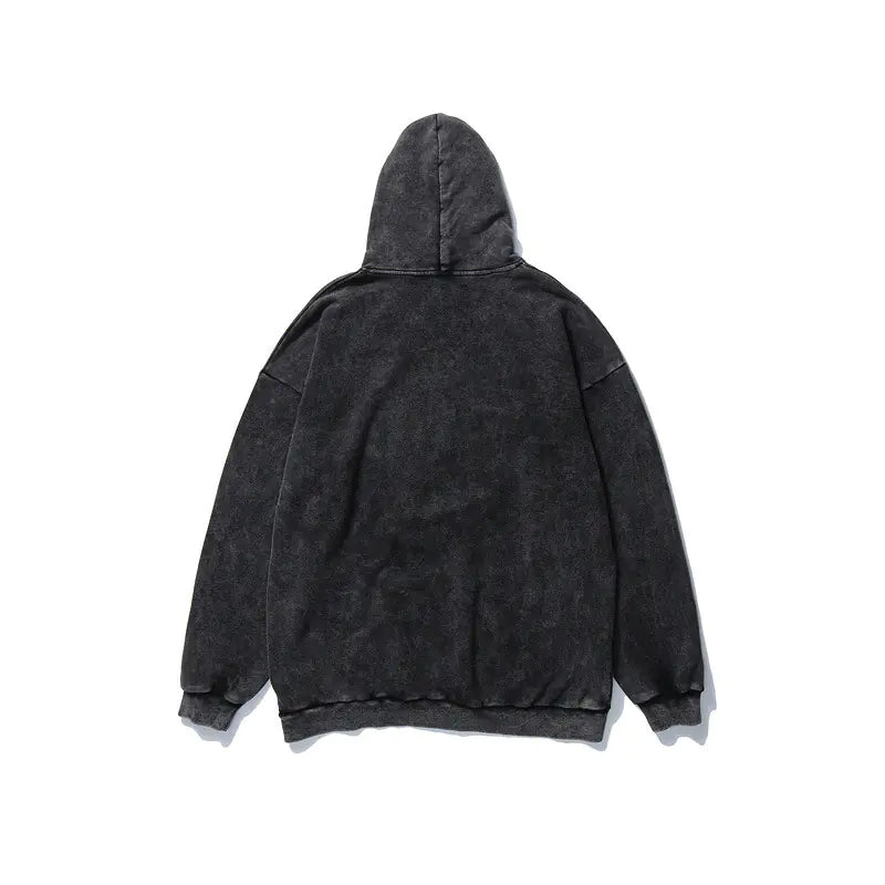 Vintage Washed Hoodie for Men - Hip Hop Casual Wear