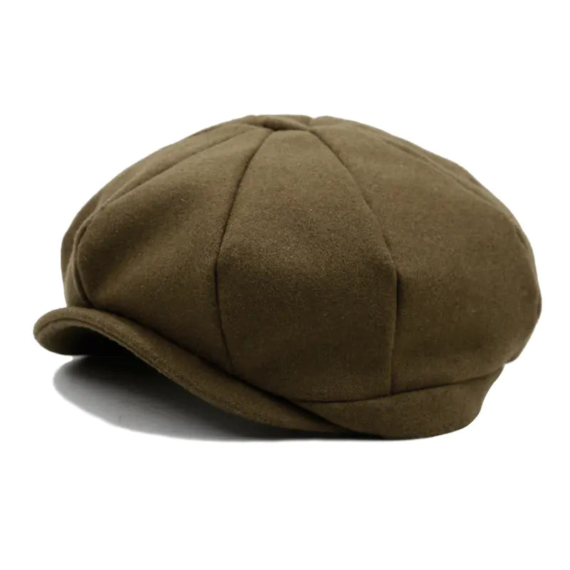 Men's Winter Painter Beret - Warm Octagonal Hat