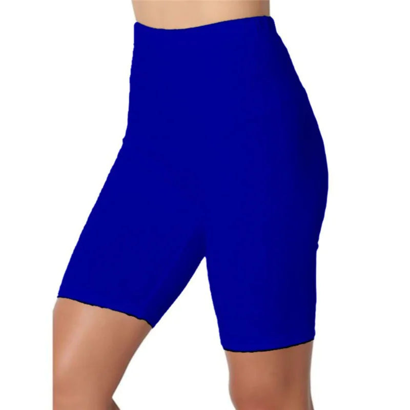 Women's Black Cotton Biker Shorts