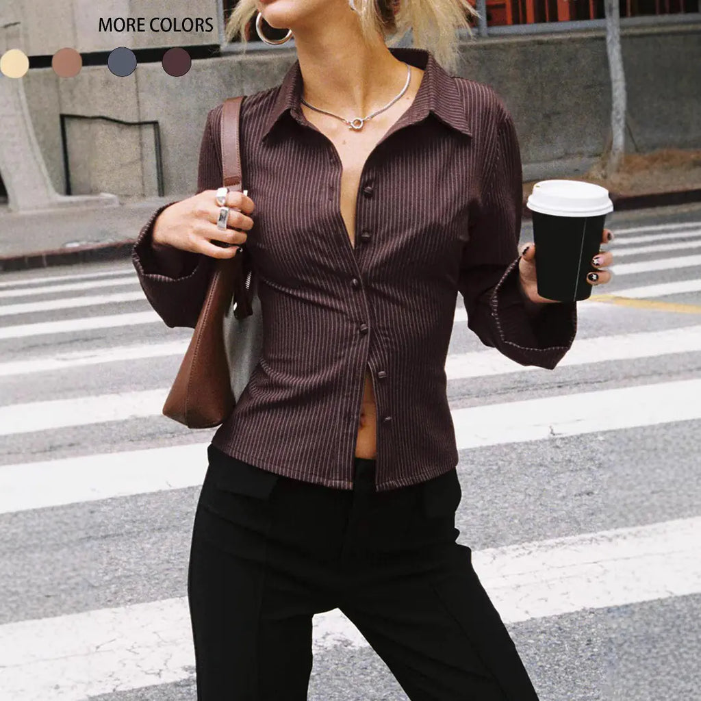 Striped Cardigan Shirt