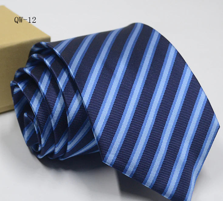 Men's Business Dress Tie - Polyester Striped Tie