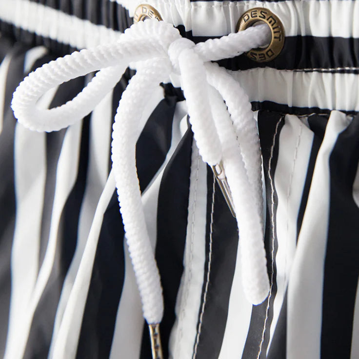 Striped Quick-Dry Beach Shorts for Men