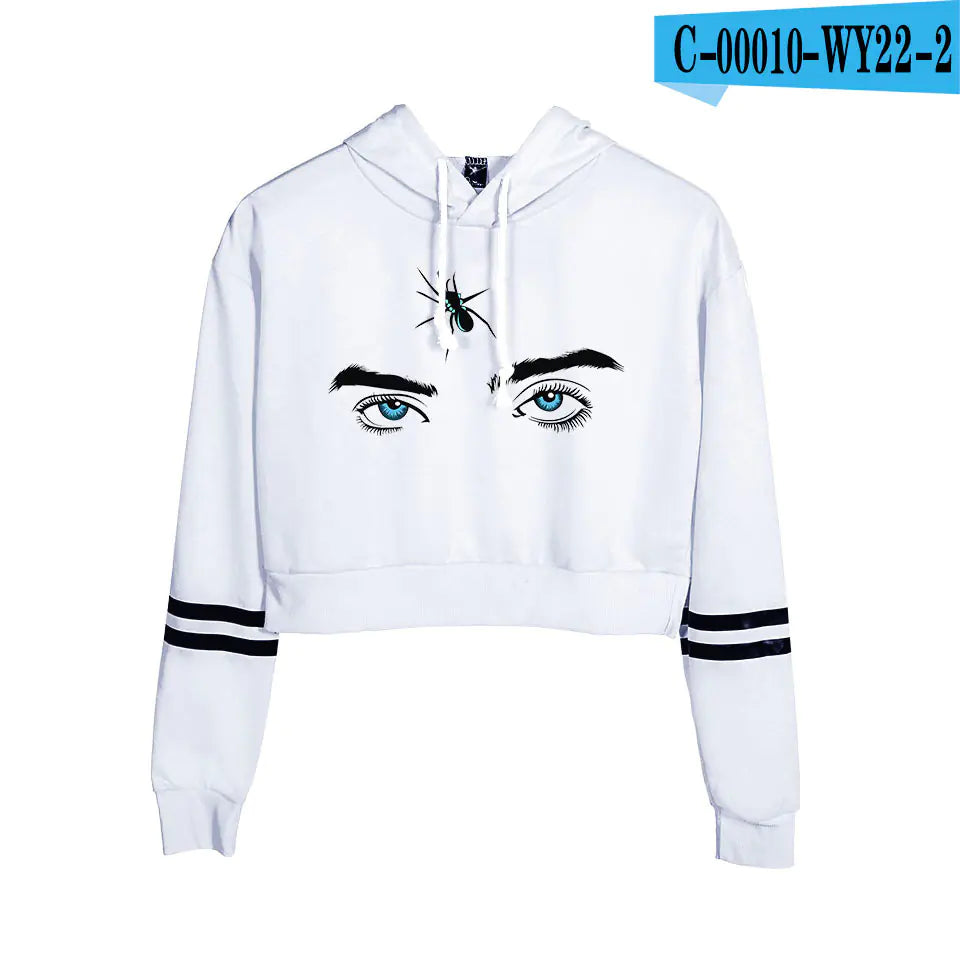 Singer Hoodie Crop Top Series for Women