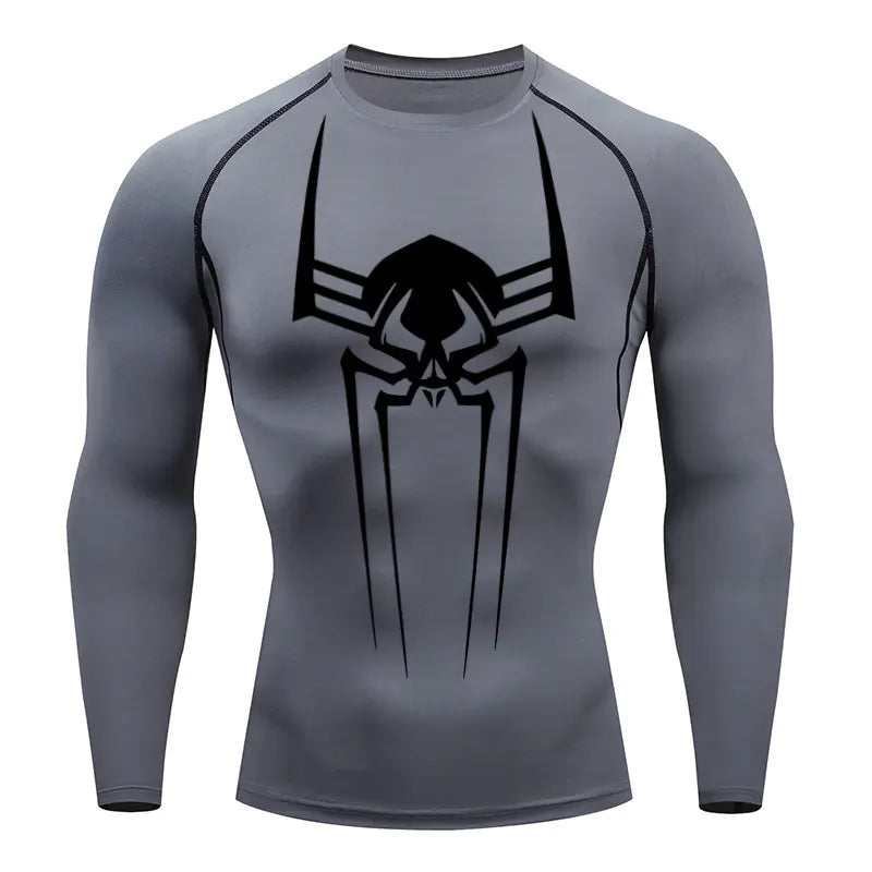 Men's Long Sleeve Fitness Shirt - Breathable Polyester T-Shirt