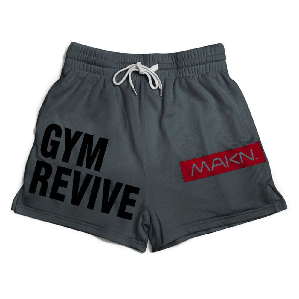 Multicolor Breathable Mesh Running Shorts for Men