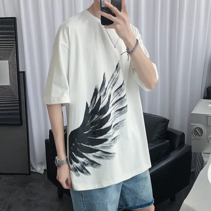Angel Wing T-Shirt for Men and Women, Casual Short Sleeve