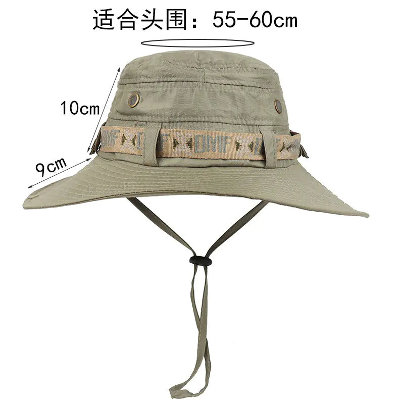 Men's Summer UV Protection Bucket Hat for Fishing & Hiking