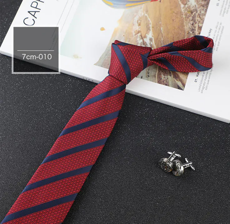 Casual Professional Striped Polyester Tie