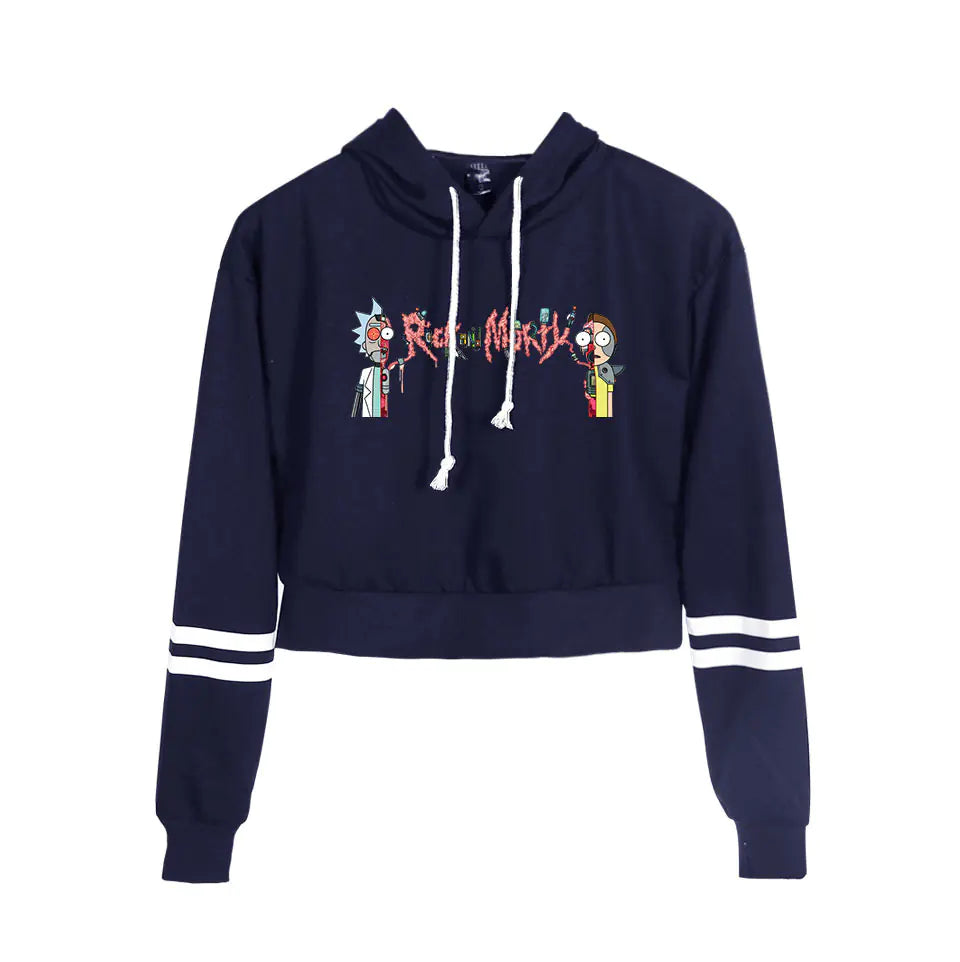 Customizable Long Sleeve Crop Hoodie for Women