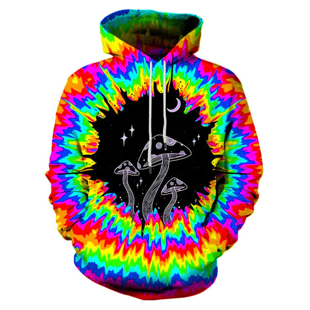 3D Snowflake Hoodie Pullover for Men and Women