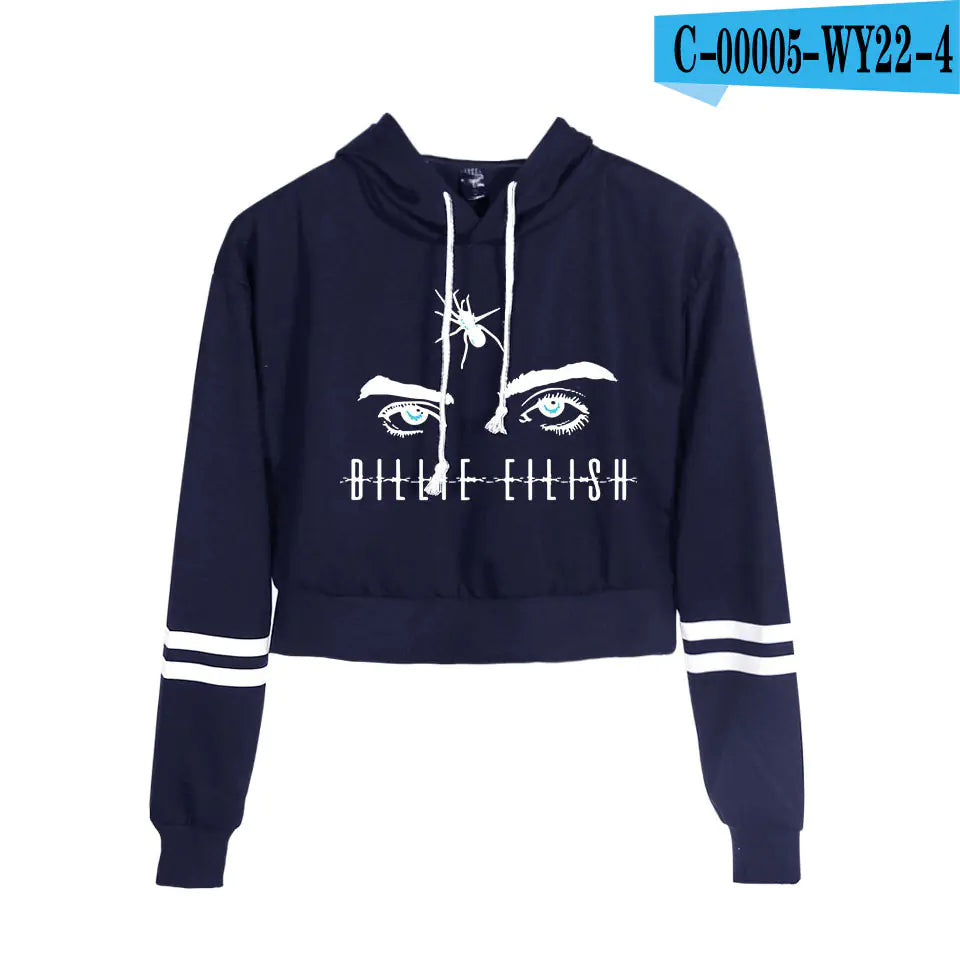 Singer Hoodie Crop Top Series for Women