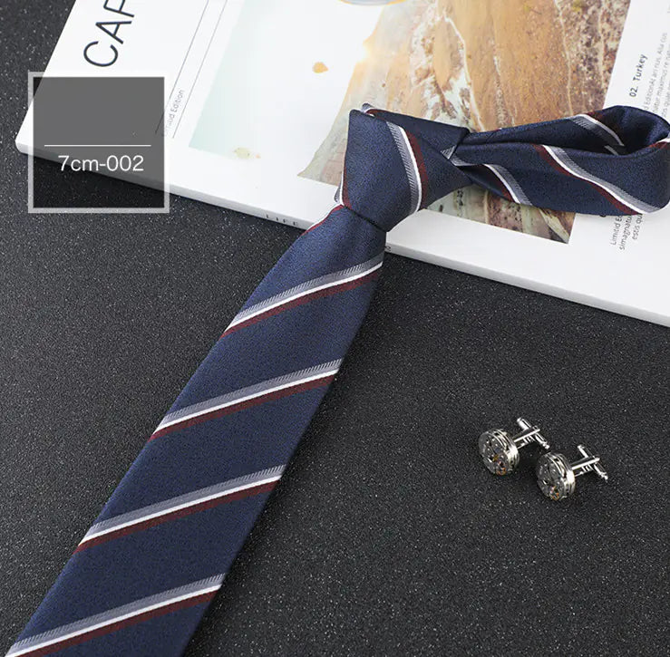 Casual Professional Striped Polyester Tie