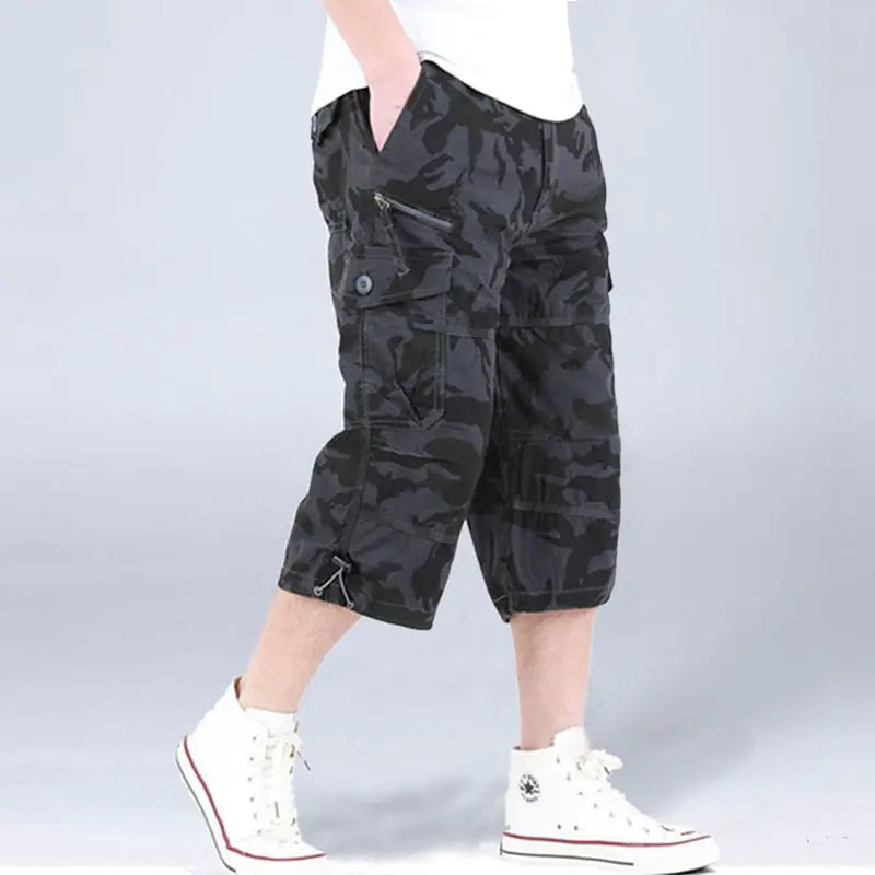 Loose Fit Multi Pocket Casual Shorts for Men