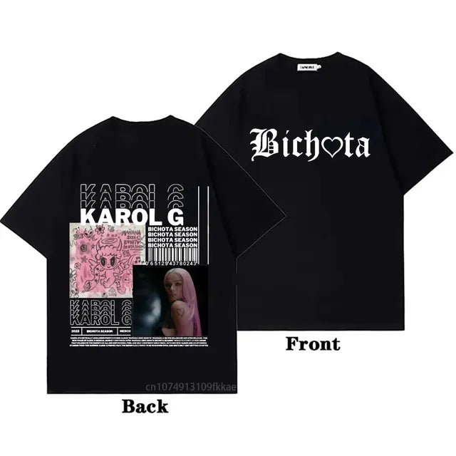 Karol G Black Short Sleeve Shirt for Men and Women