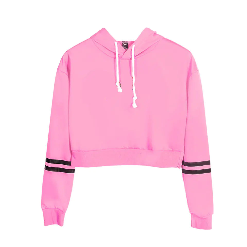 Customizable Long Sleeve Crop Hoodie for Women