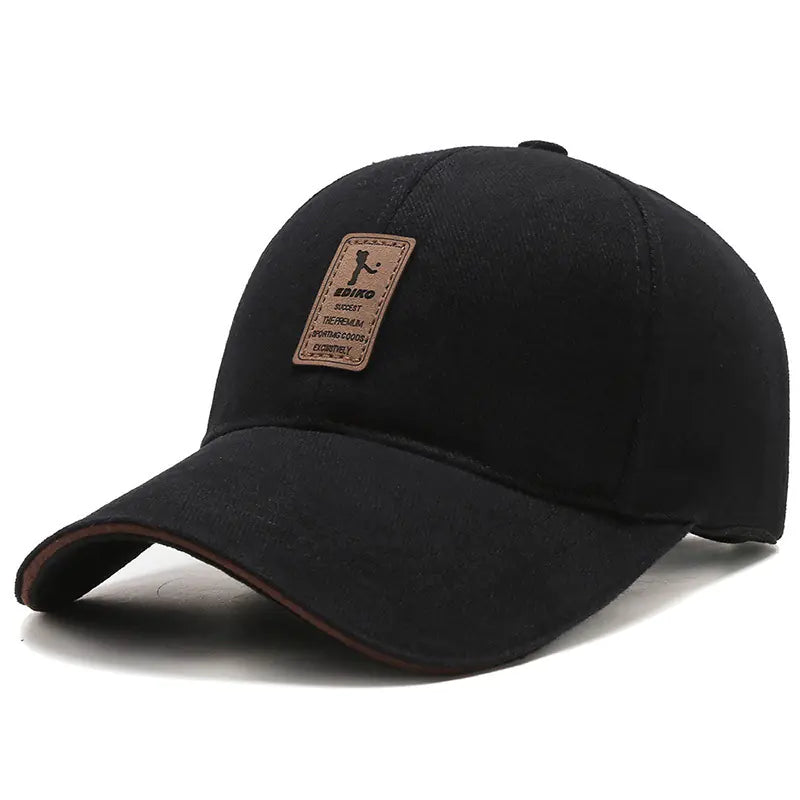 Men's Black Summer Baseball Cap - Casual Style