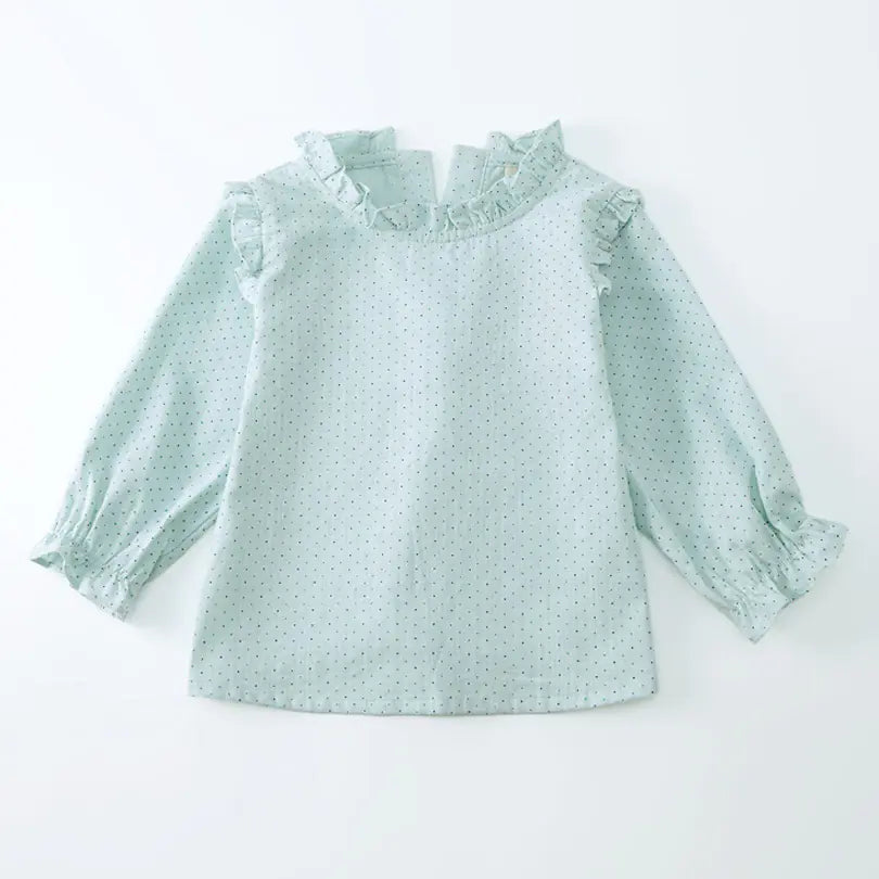 Girls' Lace Linen Shirt