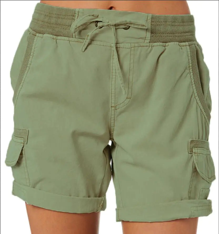 Casual Women's High Waist Cargo Shorts