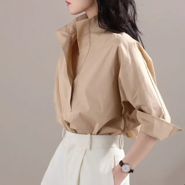 Elegant Casual Cotton Shirt for Women
