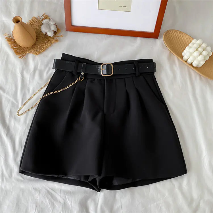 A-line Wide Leg Casual Women's Shorts Pants