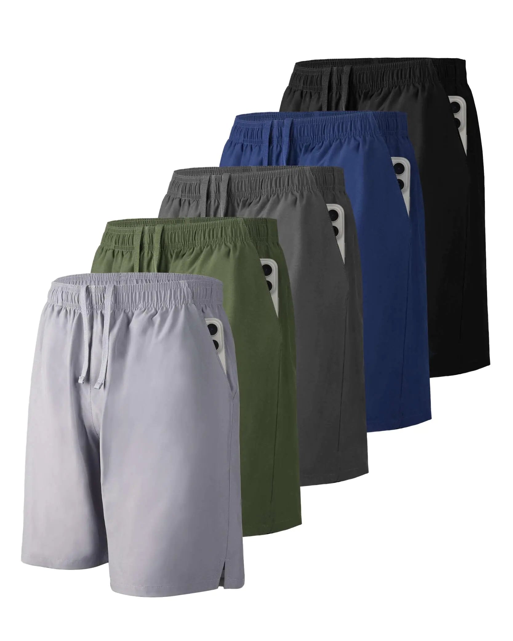 Liloak Dry Fit Shorts Men 7 Inch PackMens Athletic Shorts Quick DryRunning Shorts Dry-Fit with Zipper PocketsFishingHikingWorkout Shorts