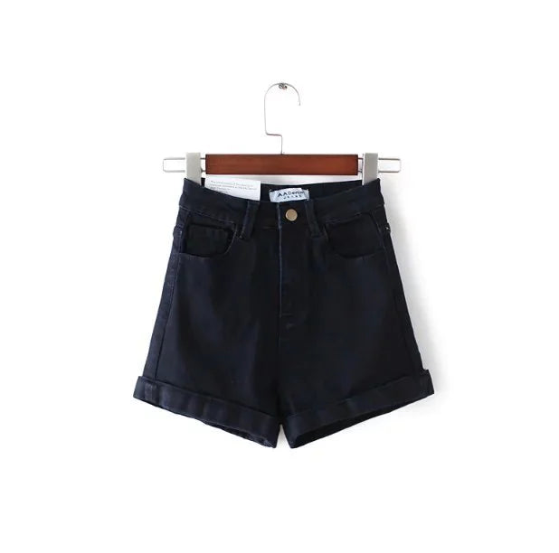 Women's High-Waisted Denim Shorts