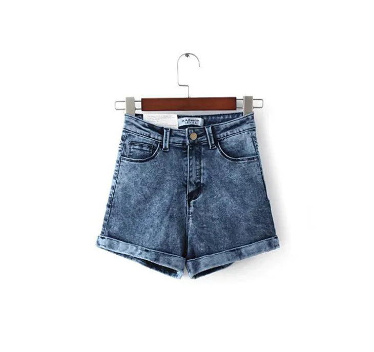 Women's High-Waisted Denim Shorts