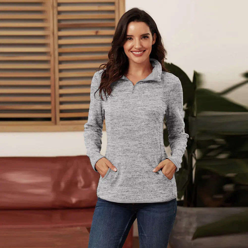 Zip Lapel Sweatshirt