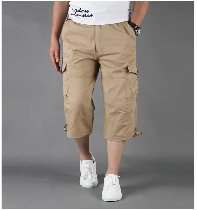 Loose Fit Multi Pocket Casual Shorts for Men