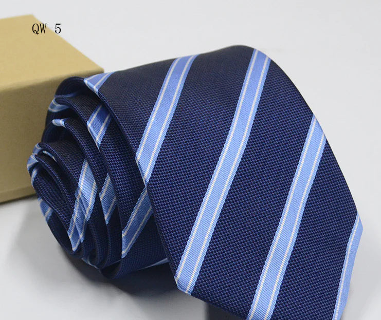 Men's Business Dress Tie - Polyester Striped Tie